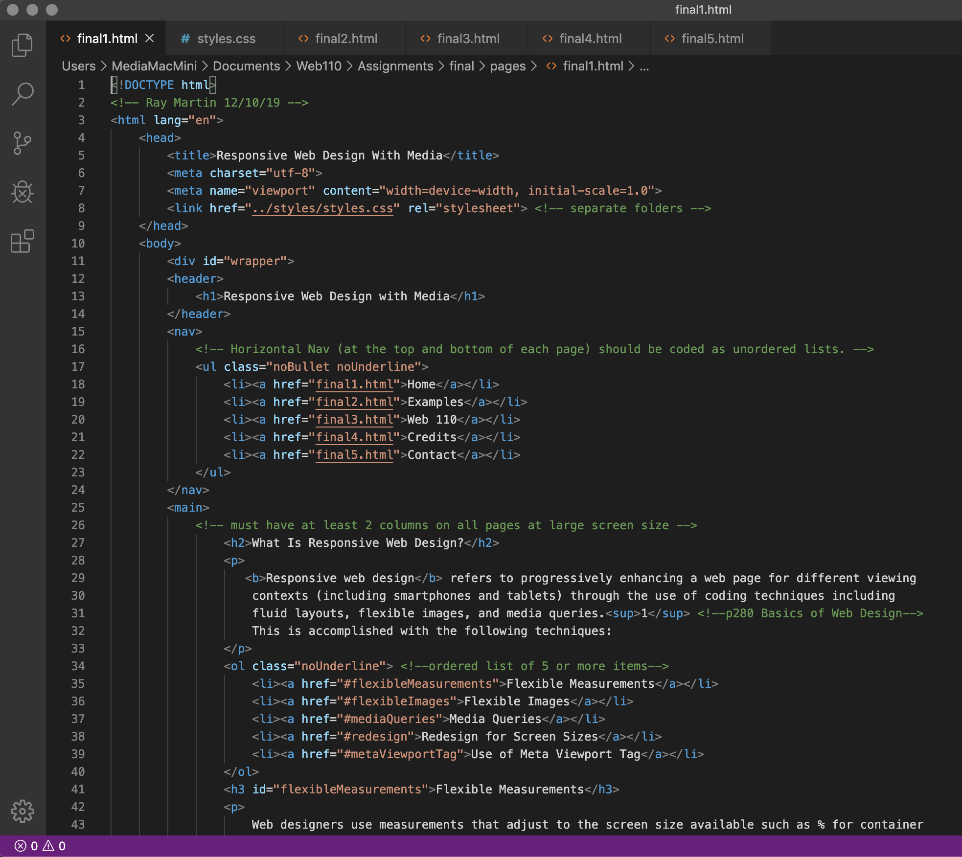 Visual Studio Code Screenshot